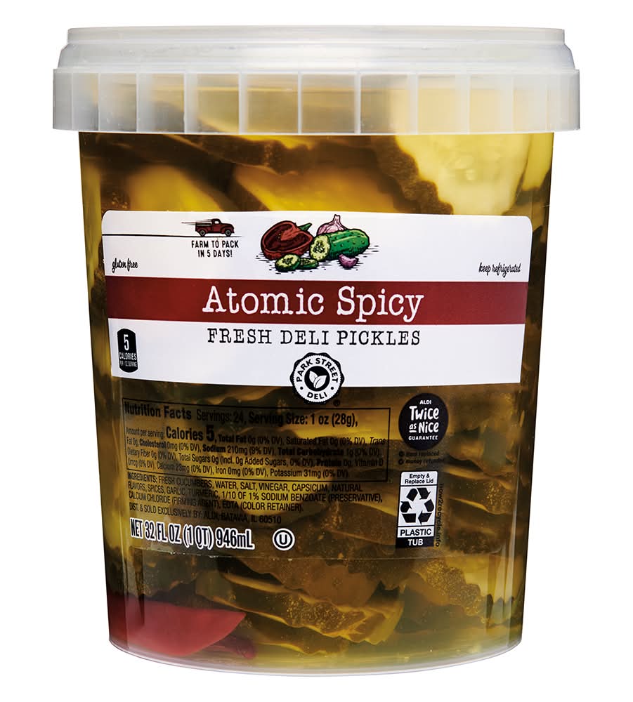 Park Street Deli Fresh Deli Pickles, Atomic Spicy (32 fl oz)