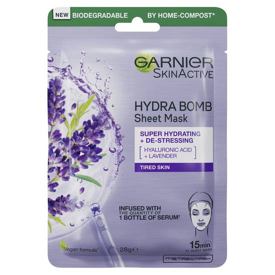 Garnier Skin Active Hydra Bomb Tissue Mask Ultra Hydrating + De- Stressing Tired Skin 1 Tissue Mask 28g
