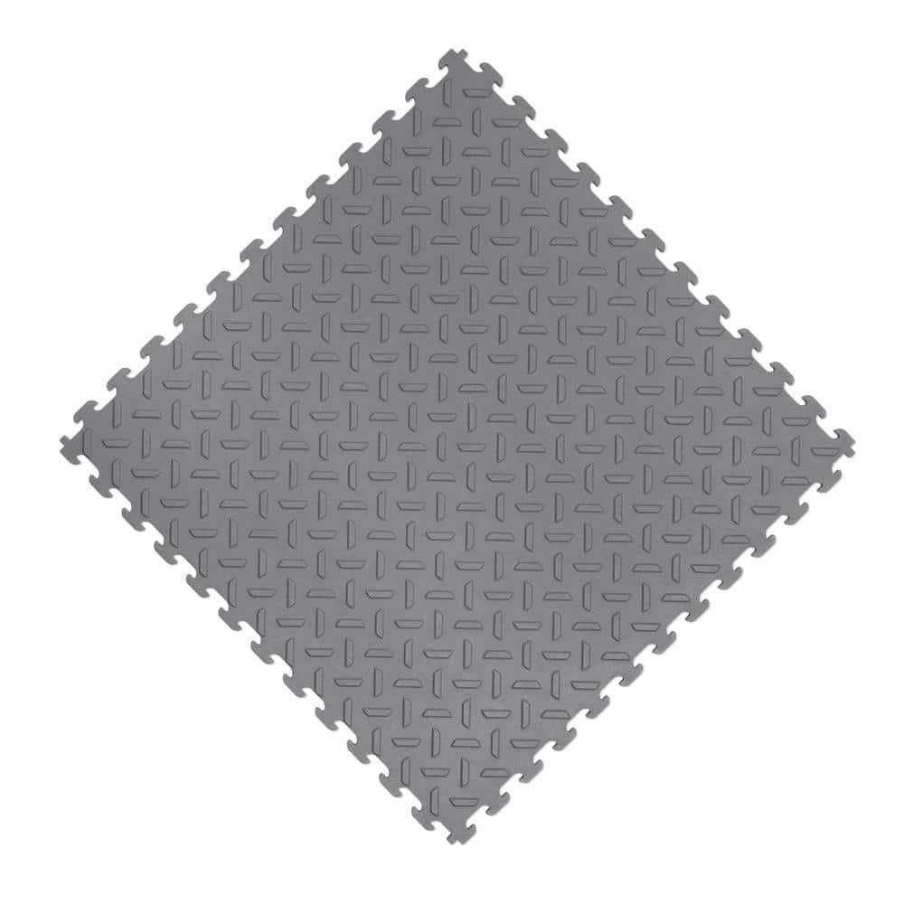 Husky Gray 18 X 18 X 2.1 Thick Pvc Exercise/Gym Flooring Tiles (6 Tiles/Case) (13.95 Sq. Ft.)