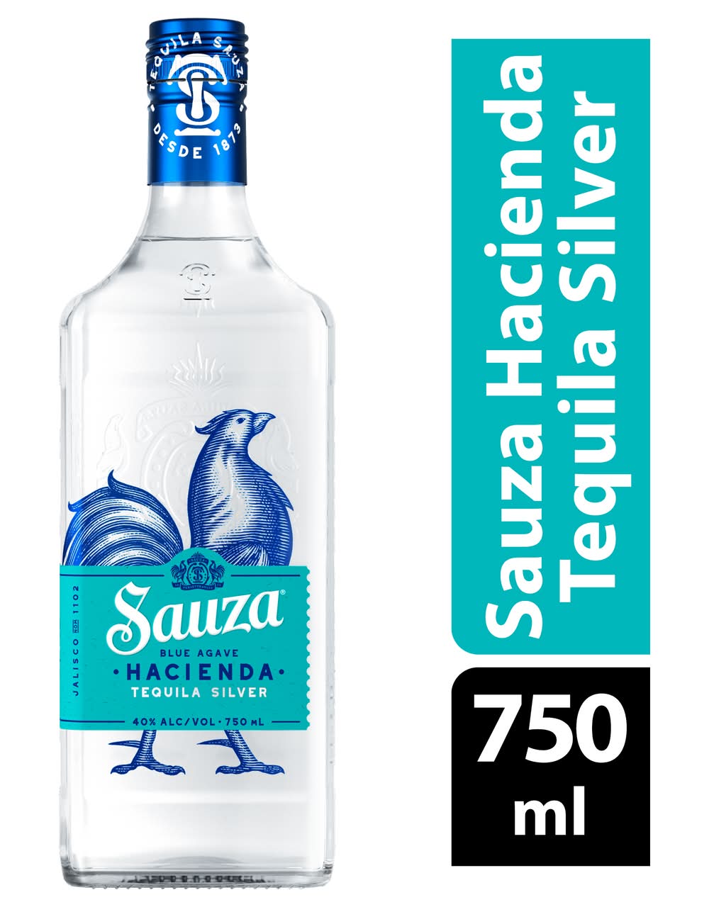 Sauza Hacienda Silver Tequila (750 ml)