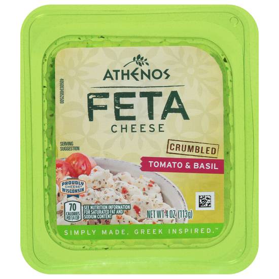 Athenos Feta Tomato & Basil Crumbled Cheese