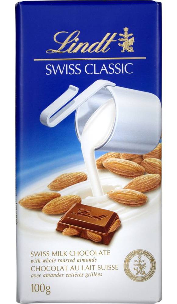 Lindt Swiss Classic Milk Chocolate With Roasted Almonds (100 g)