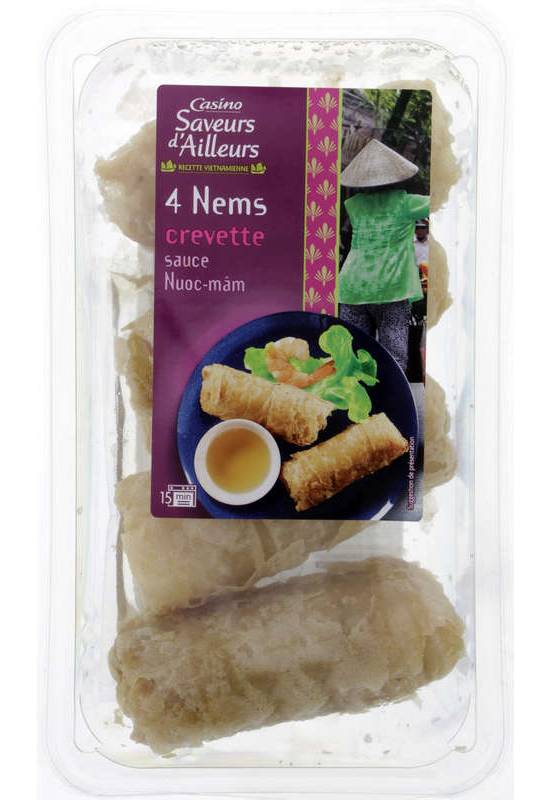 Casino Saveurs D'Ailleurs 4 Nems À La Crevette Avec 1 Sauce Au Nuoc-Mâm