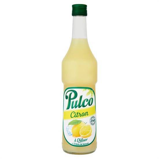 Boisson concentrée citron sans sucres ajoutés PULCO - la bouteille de 70cL