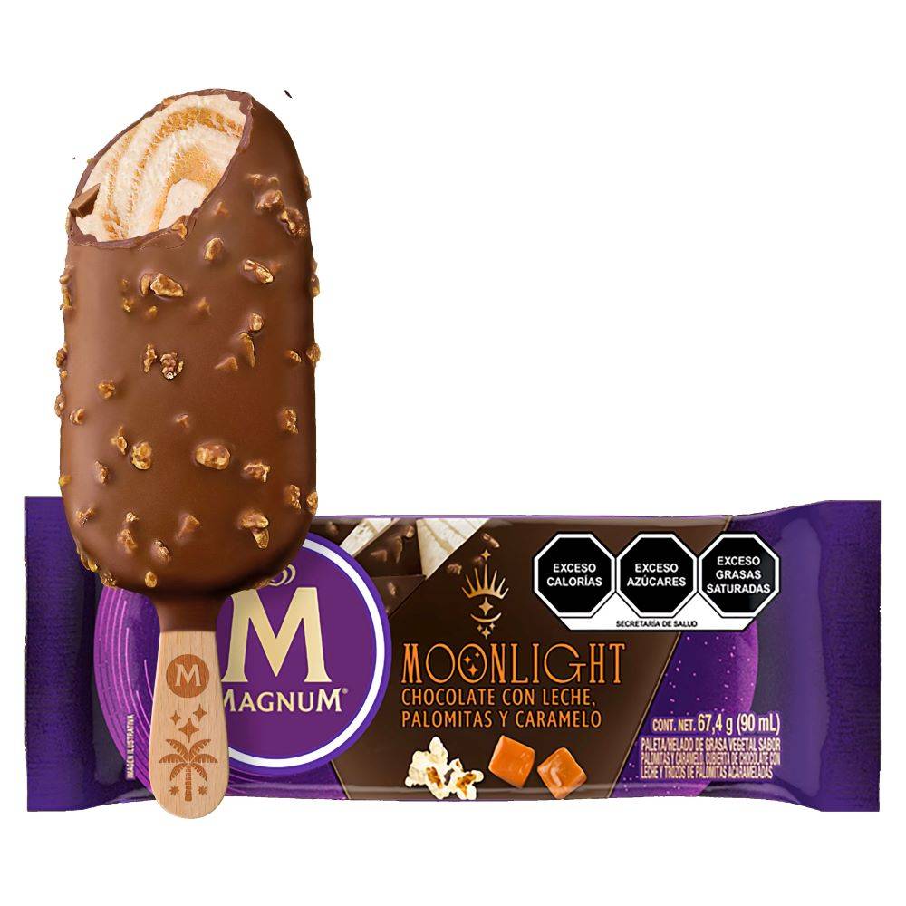 Magnum paleta helada moonlight sabor palomitas y caramelo