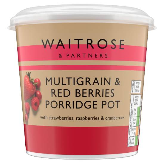Waitrose Multigrain Red Berries Porridge Pot 