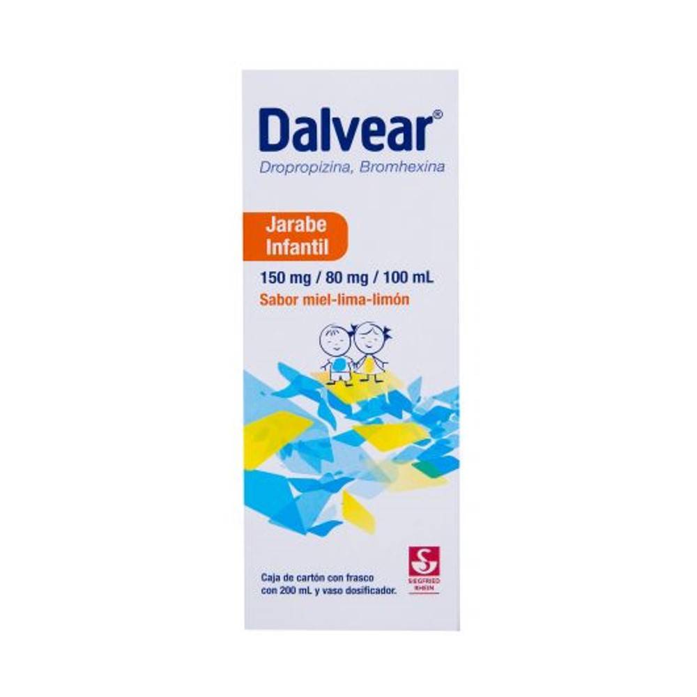 Siegfried Rhein · Dalvear jarabe infantil 150 mg / 80 mg / 100 ml (200 ml)