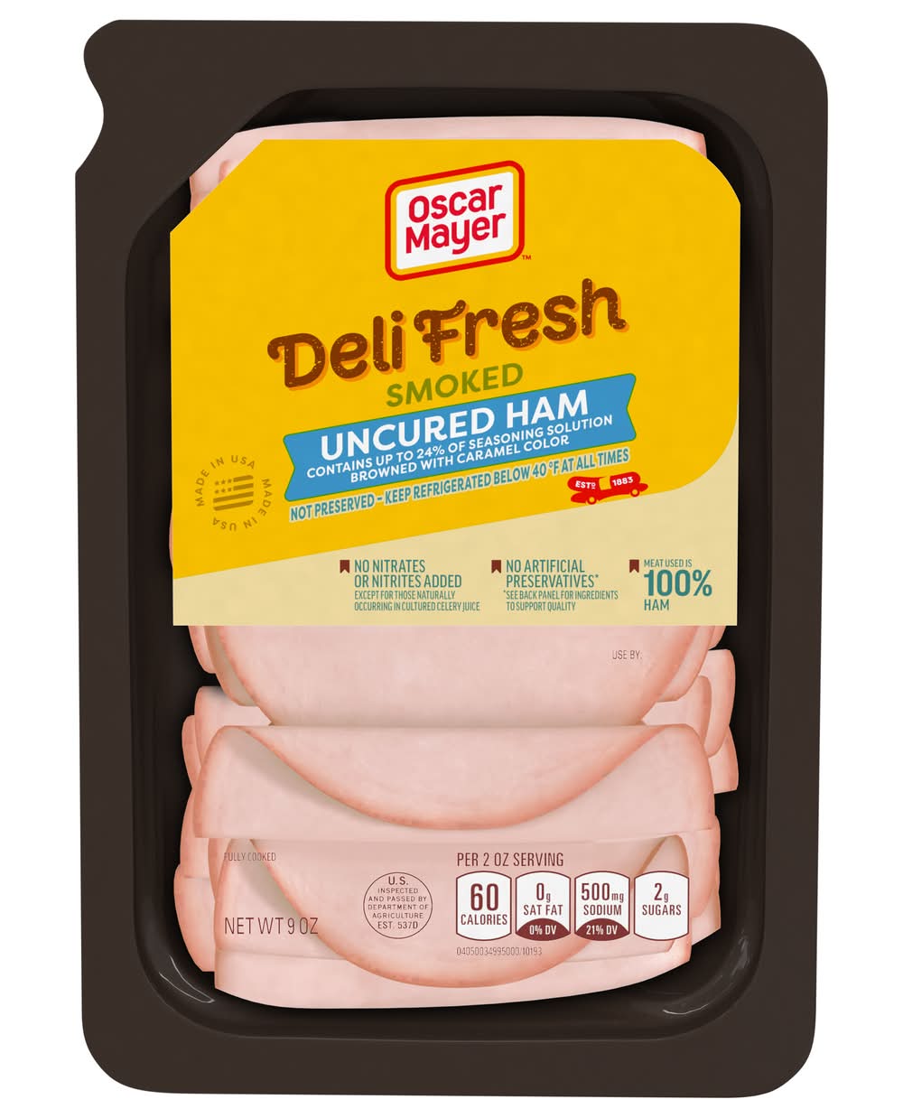 Oscar Mayer Deli Fresh Uncured Smoked Ham (1 oz, 9 ct)