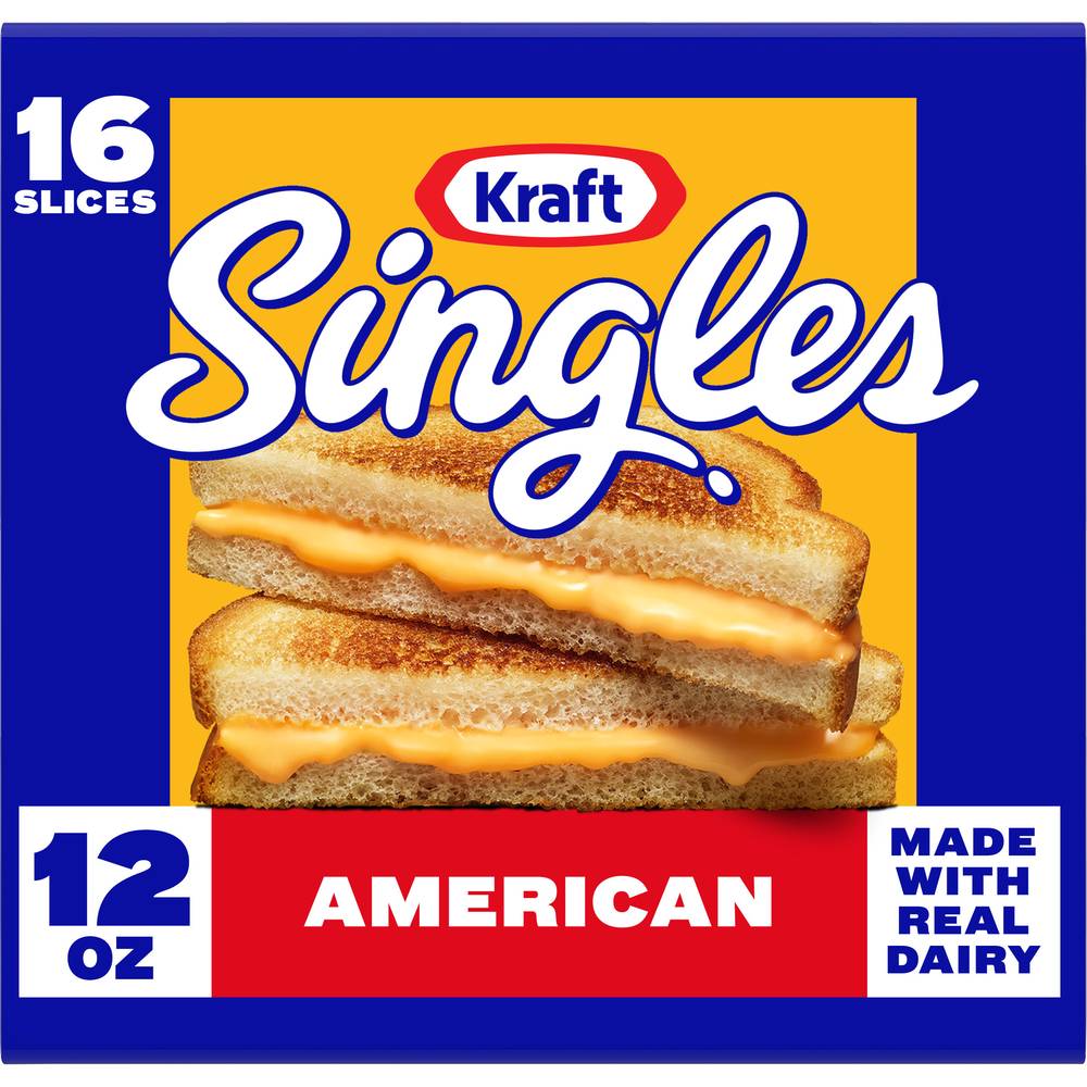 Kraft Singles American Cheese Slices (12 oz, 16 ct)