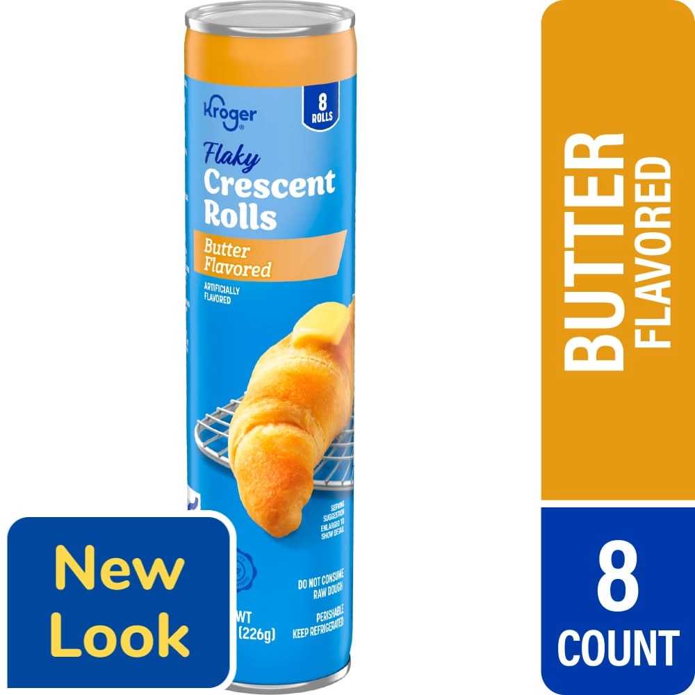 Kroger Flaky Crescent Rolls, Butter (8 oz, 8 ct)