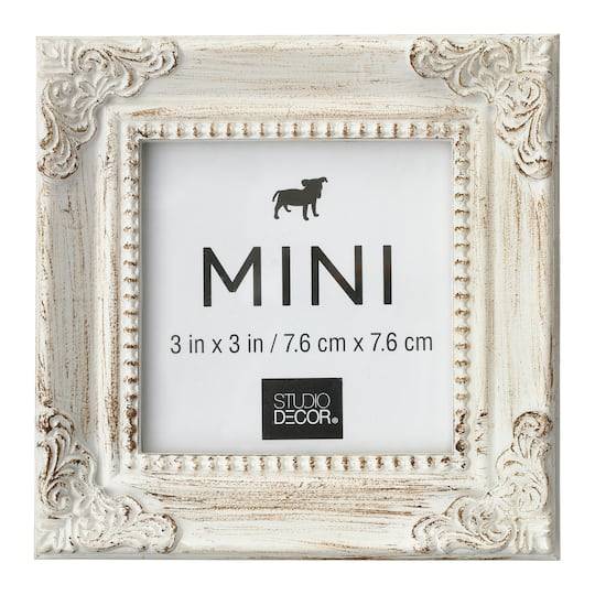 White Leaf Corner Accents Mini Frame By Studio Decor