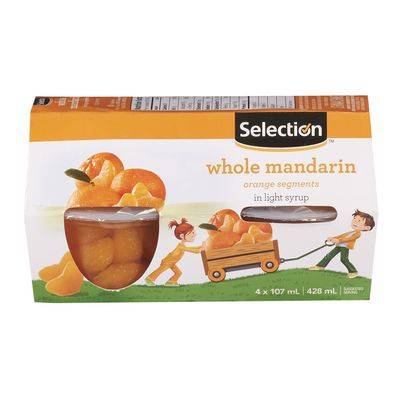 Selection Whole Mandarin Orange Segments in Light Syrup (4 x 107 ml)