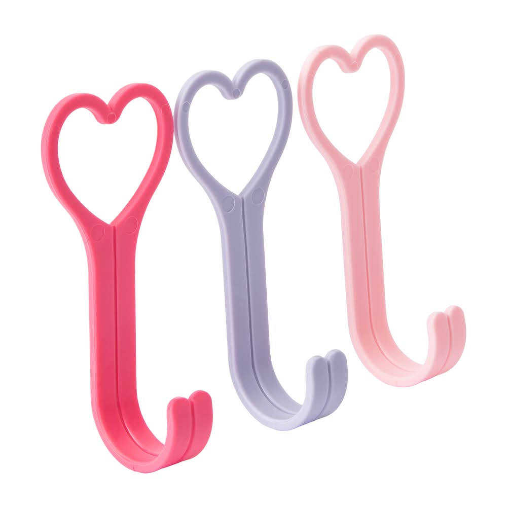 Peel & Stick Adhesive Hooks Set Heart