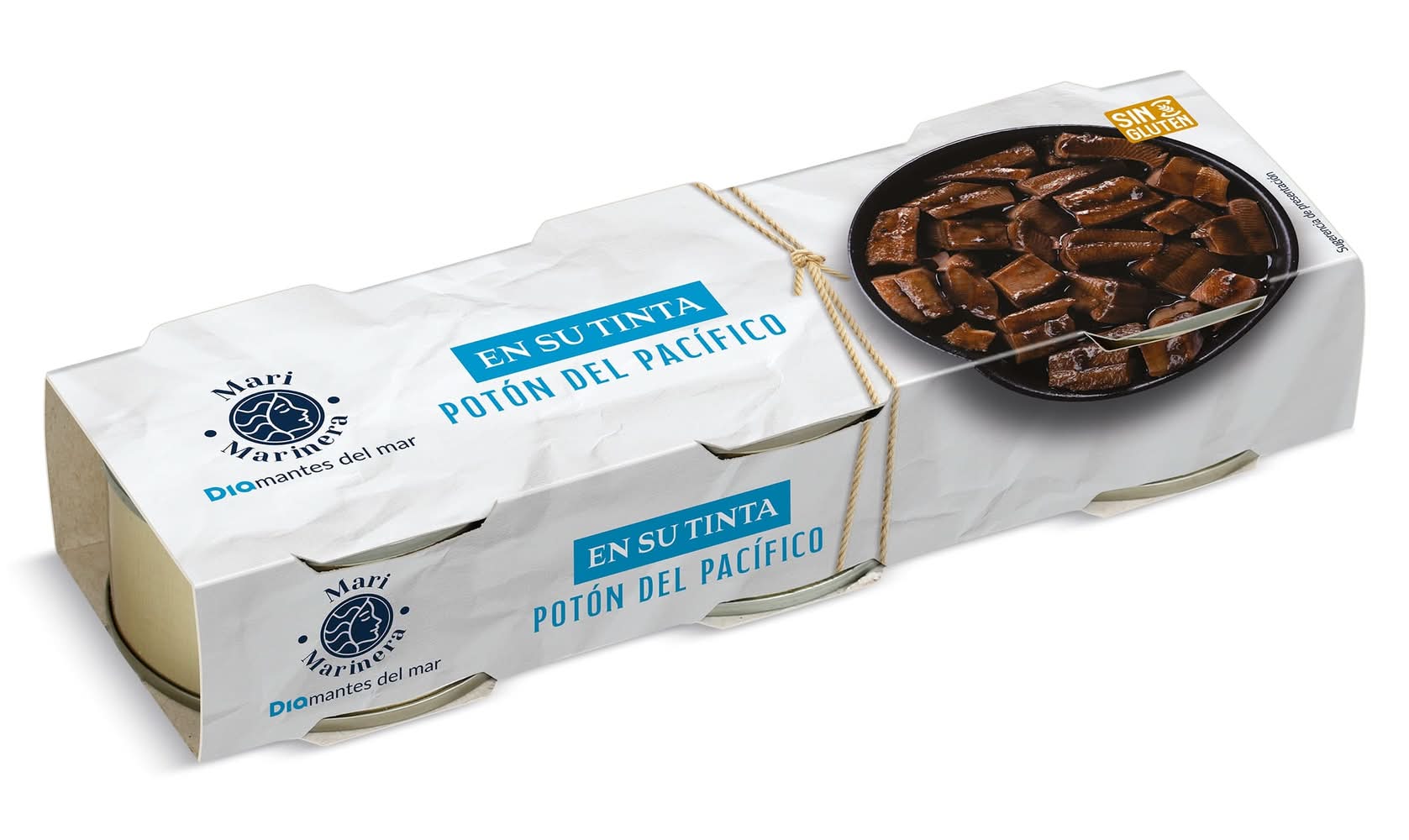 Potón En Su Tinta Mari Marinera De Dia Lata 3 X 51 G