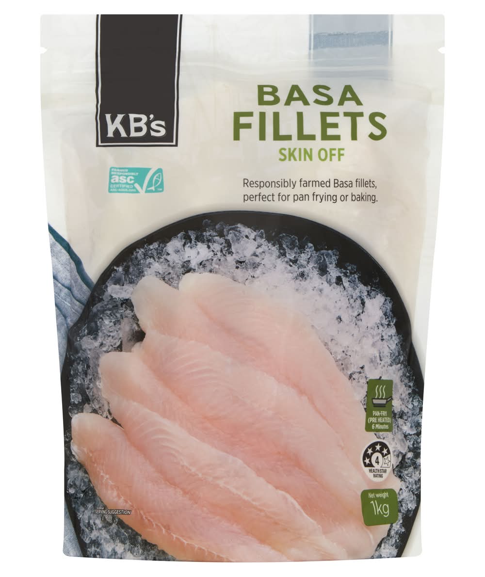 KB's Skin Off Basa Fillets (1kg)