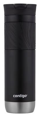 Contigo Snapseal Insulated Stainless Steel Travel Mug With Grip, Black