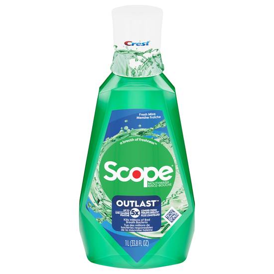 Crest Scope Outlast Mouthwash (fresh mint)