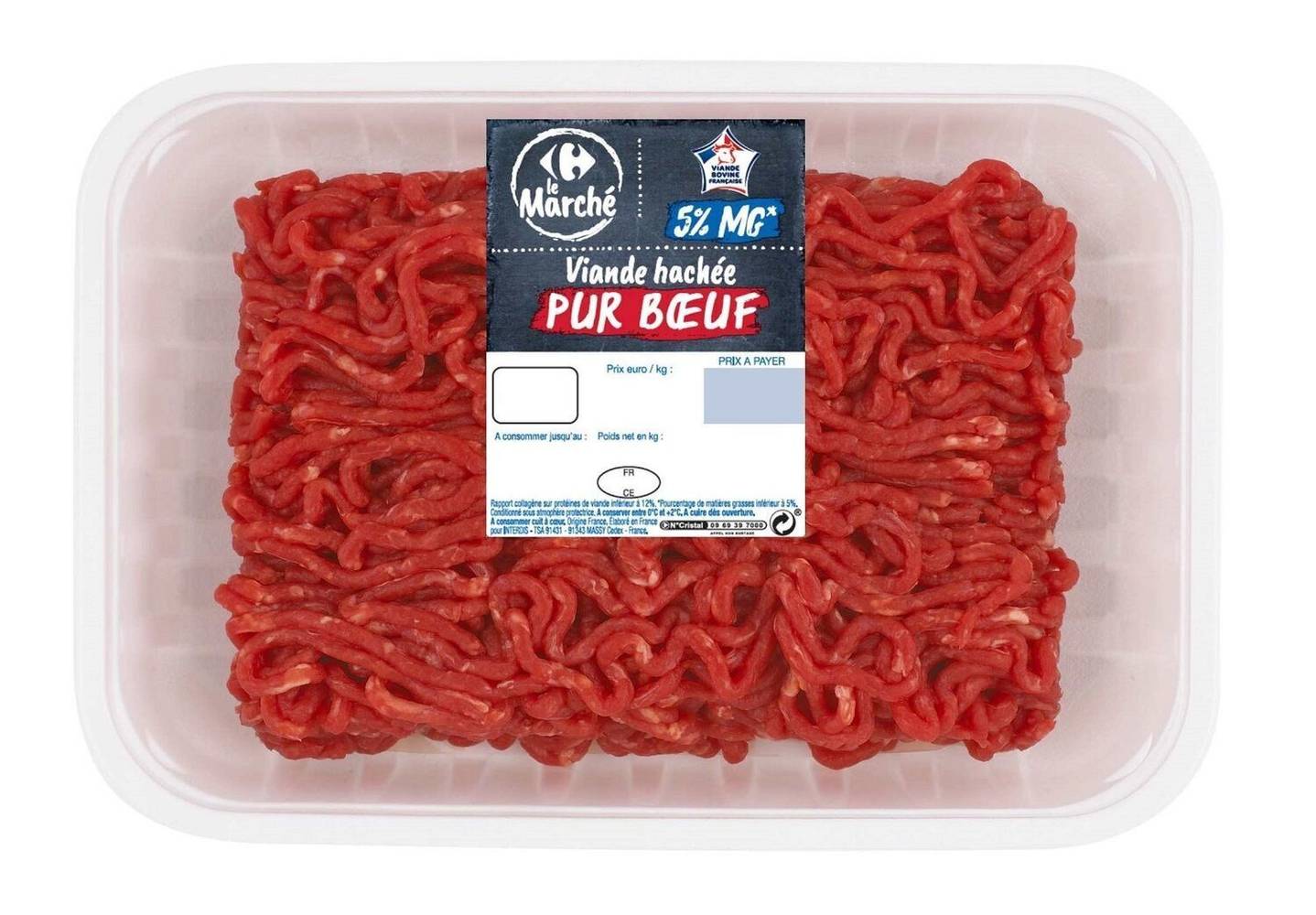 Carrefour - Viande hachée pur bœuf
