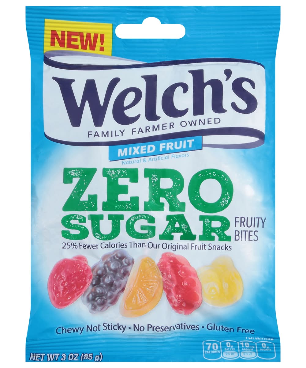 Welch's Zero Sugar Fruity Bites, Mixed Fruit (3 oz)