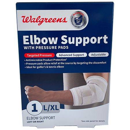 Walgreens Elbow Support With Pressure Pads Advanced Support, L/XL