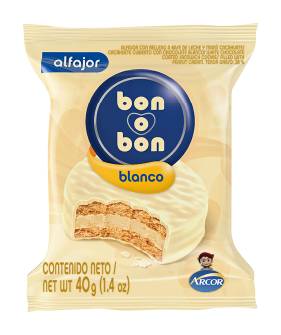 Alfajor Bon o Bon Blanco 40g