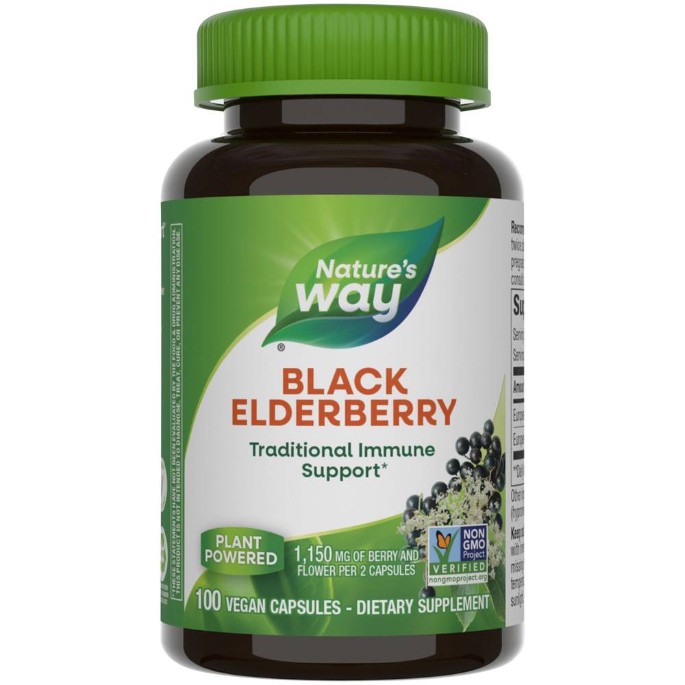 Black Elderberry - Traditional Immune Support (100 Vegan Capsules)