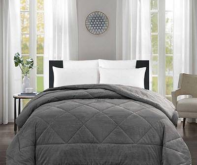 Broyhill Frost Corduroy Full Queen Comforter, Gray