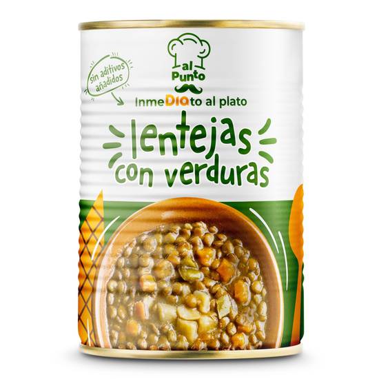Lentejas con verduras Al Punto lata 415 g