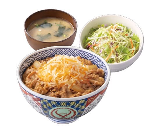 チーズ牛丼サラダセット