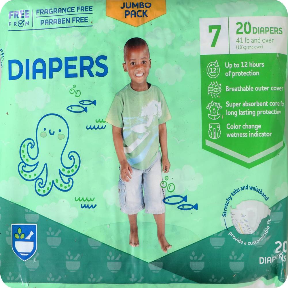 Rite Aid Jumbo Pack Diaper - Size 7, 20 ct
