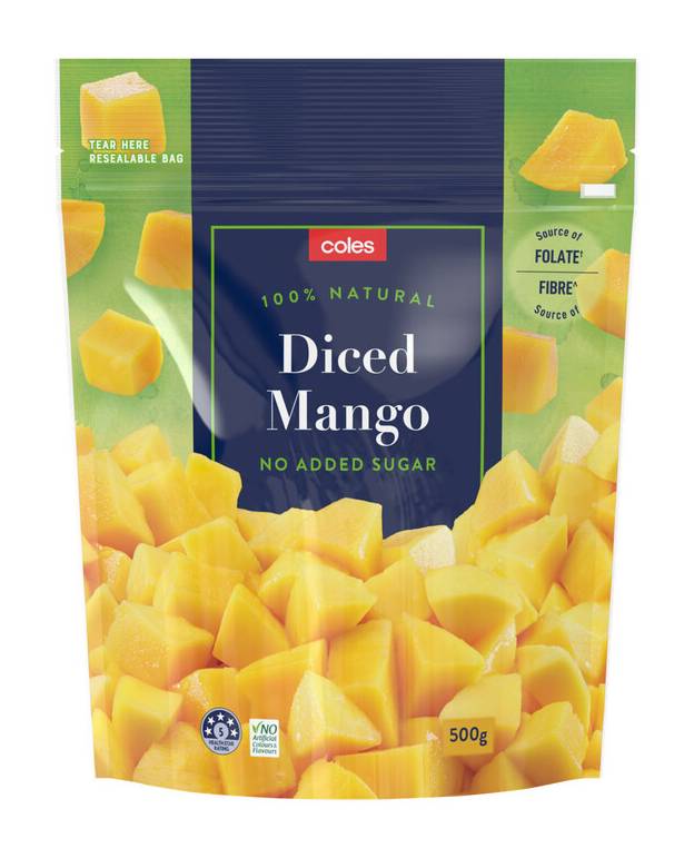 Coles Frozen Diced Mango (500g)