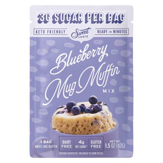 Order Sweet Logic Blueberry Mug Cake Mix 1.5oz food online from Everyday Needs by Gopuff store, Ladera Ranch on bringmethat.com