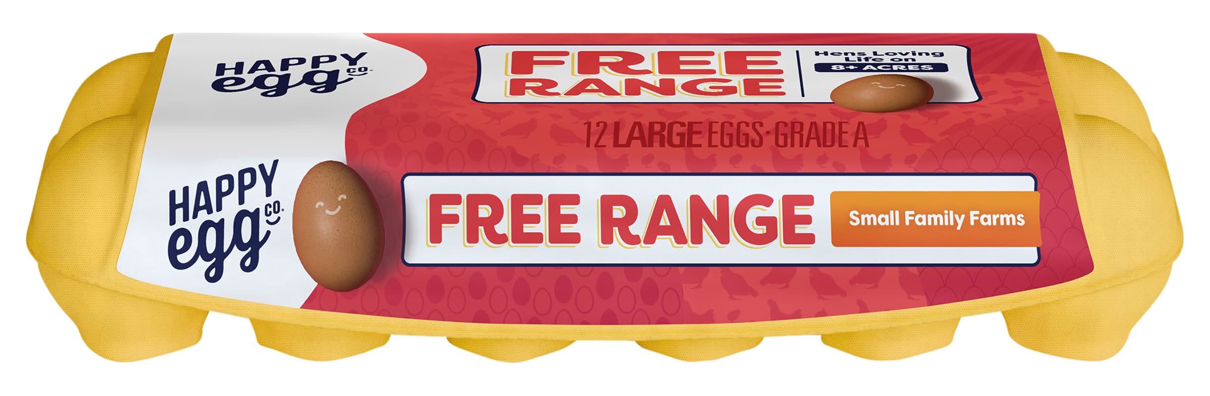 Happy Egg Co. Free Range Grade a Eggs, Large (24 oz, 12 ct)
