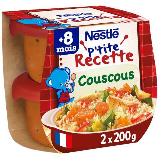 Plats bébé 8 + mois couscous - nestlé p'tite recette - 400g