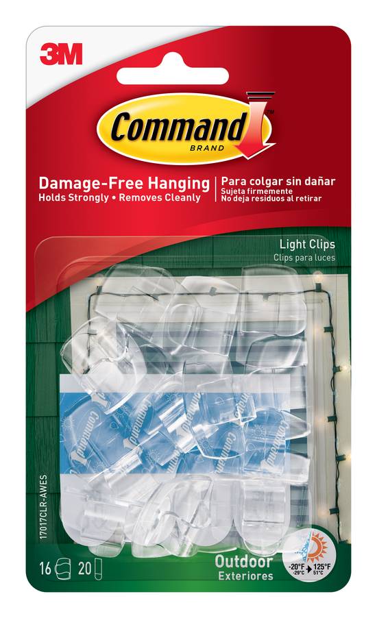3M Command Outdoor Light Clips (16 ct)