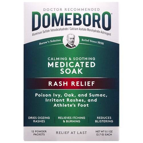 Domeboro Medicated Soak Rash Relief - 0.1 oz x 12 pack