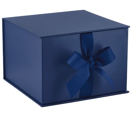 Hallmark Large Gift Box With Shredded Paper Filler Navy Blue