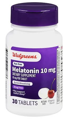 Walgreens Dye-Free Melatonin 10 mg Cherry