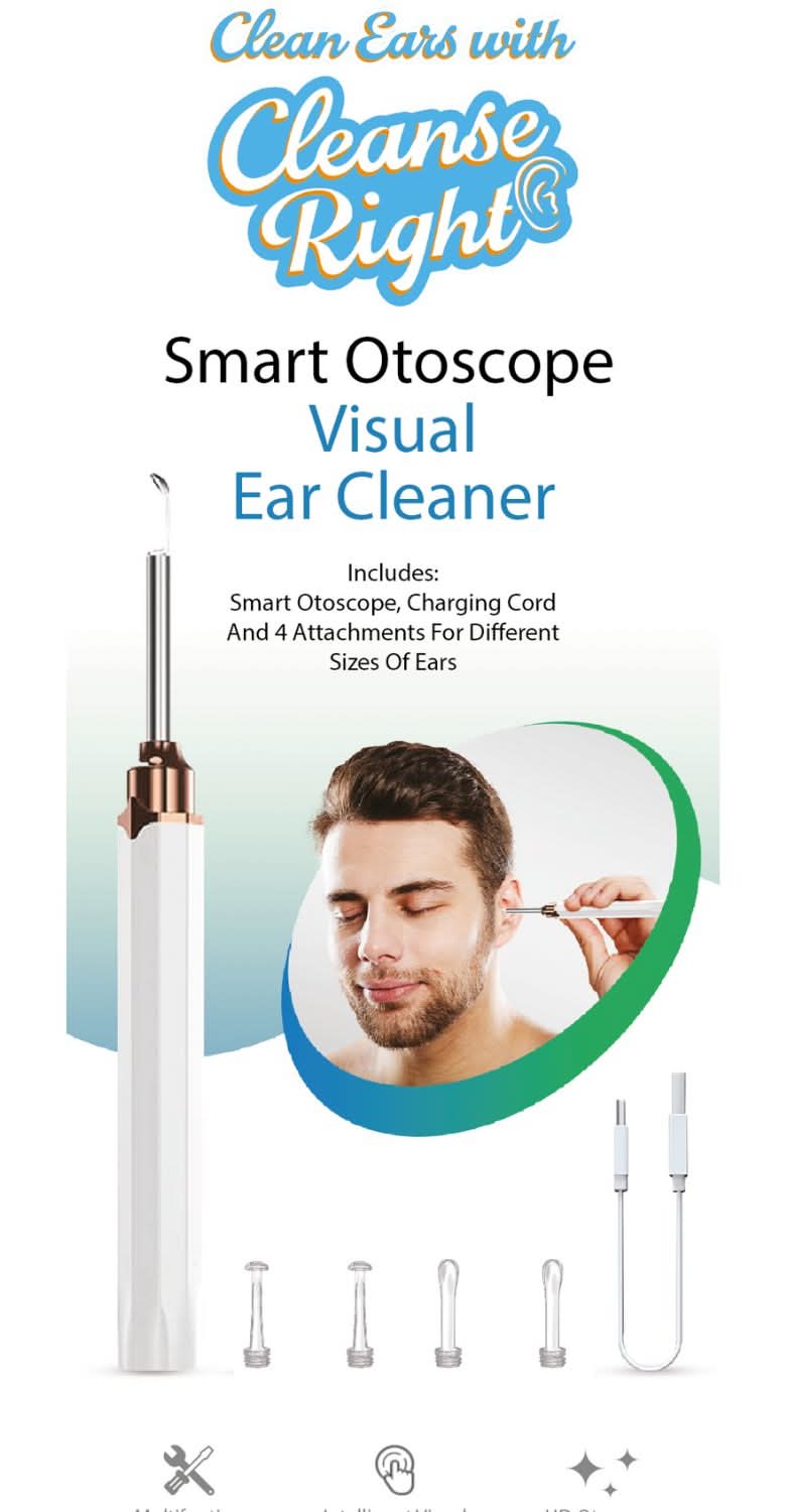 Blue Echo Care Cleanse Right Bluetooth-Enabled Otoscope