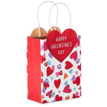 Hallmark Small Valentine's Day Gift Bags (Scattered Hearts) - 5.0 ea