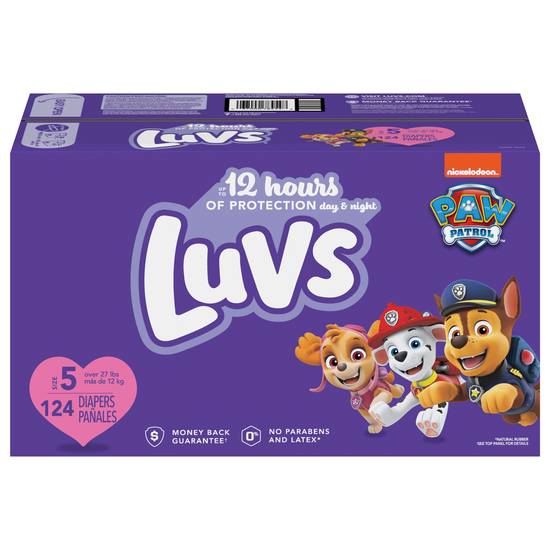 Luvs Pro Level Leak Protection Hypoallergenic 5 Size (124 diapers)