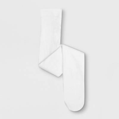 Cat & Jack High Waisted Tights, Size 7-10, White