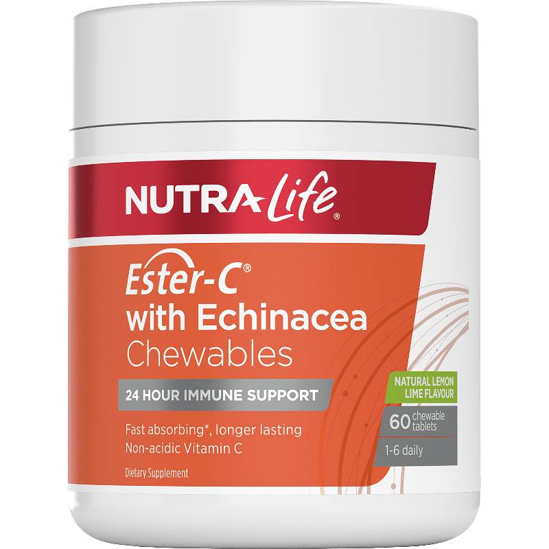 Nutra-Life Ester-C 500mg + Echinacea Chewable Tablets 60s