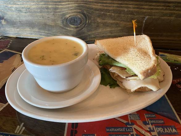 Order Cup and a Half Sandwich food online from Lindburgers store, Jupiter on bringmethat.com