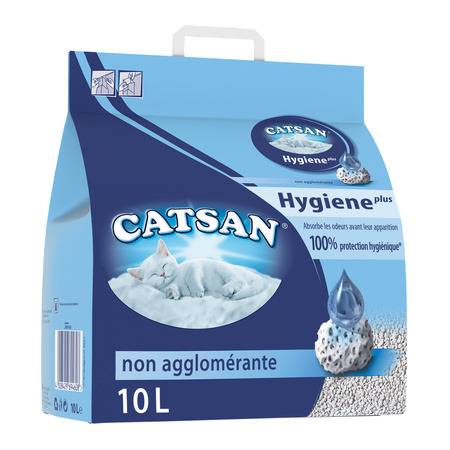 Litière pour chats hygiène plus CATSAN - le sac de 10 litres