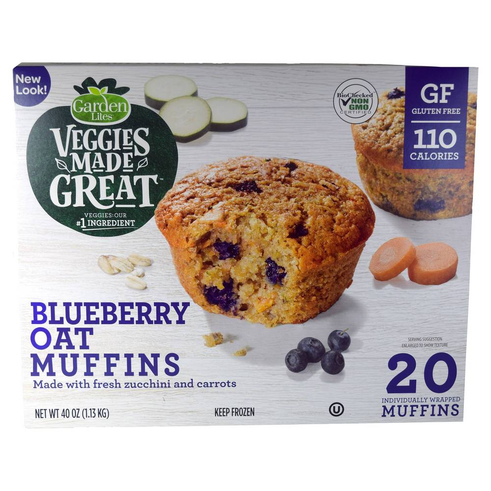 Garden Lites Veggies Made Great Individually Wrapped Muffins (blueberry oats)