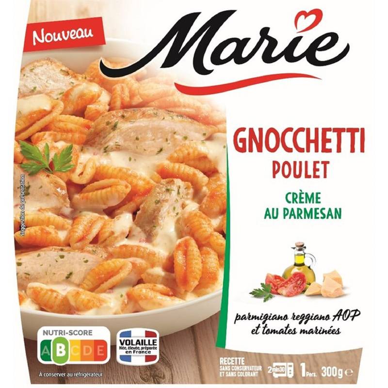 Gnocchetti poulet, crème au parmesan Marie 300g