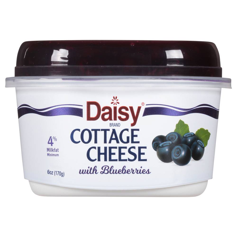 Daisy 4% Milkfat Minimum With Blueberries Cottage Cheese