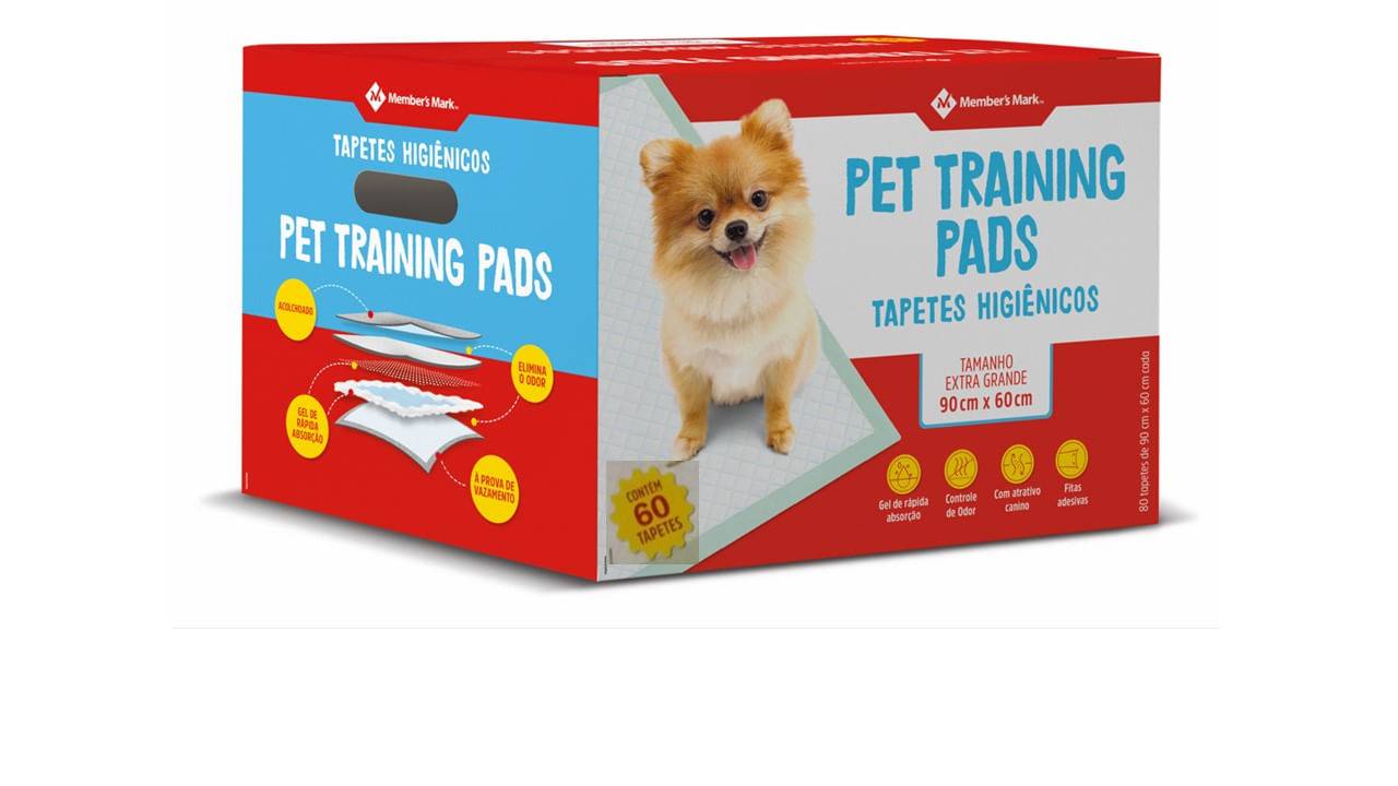 Member's mark pet training pads tamanho extra grande (60 un)