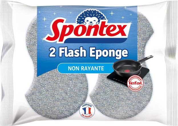 Spontex - Flash éponge grattante non rayante (2 pièces), Delivery Near You